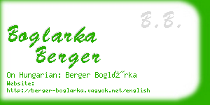 boglarka berger business card